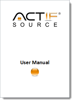 Actifsource User Manual
